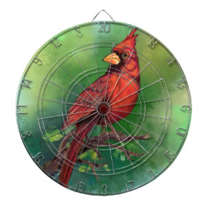  Dart Board mit Northern Red Kardinal Bird Dartscheibe