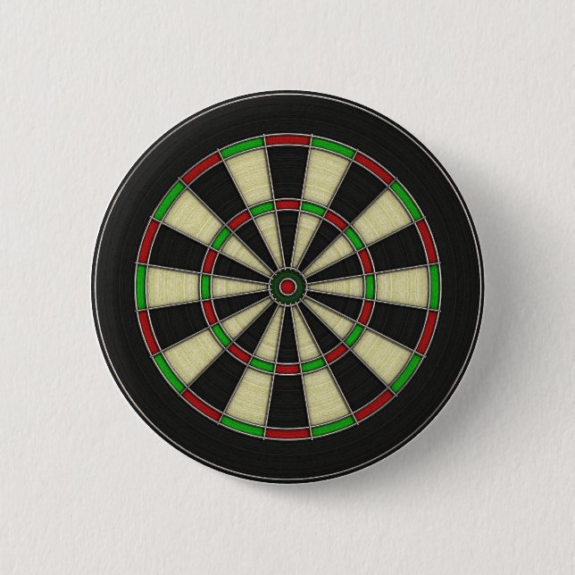 Dart Board Muster. Stilvoll, Perfect Hobbies Gesch Button (Vorderseite)