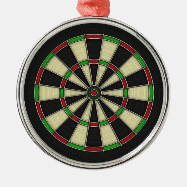 Dart Board Muster. Stilvoll, Perfect Hobbies Gesch Ornament Aus Metall (Vorne)