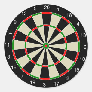Dart Board Runder Aufkleber