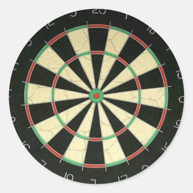 Dart Board Runder Aufkleber (Vorderseite)
