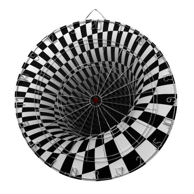 Dart Board/Schwarz/Weiß Abstrakt Dartscheibe (vorne)