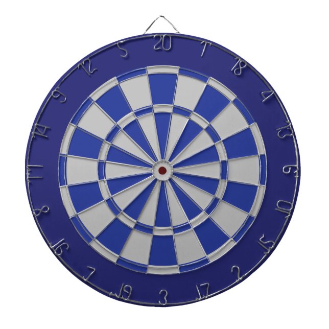 Dart Board: Silbergrau, Blau und Marine Dartscheibe (vorne)