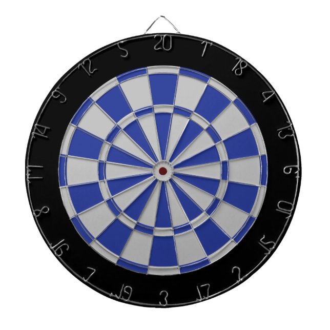 Dart Board: Silbergrau, Blau und Schwarz Dartscheibe (vorne)