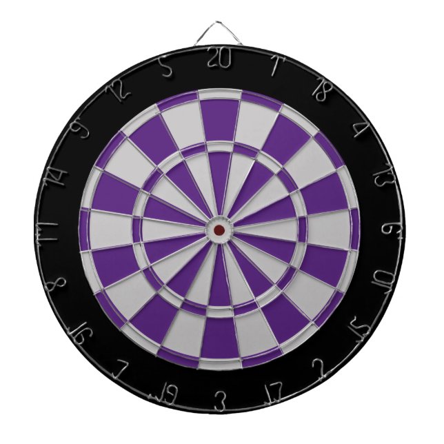 Dart Board: Silbergrau, Lila und schwarz Dartscheibe (vorne)