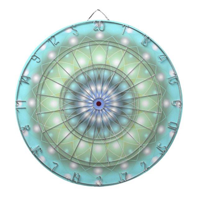 Dart Board Soft Turquoise Mandala Dartscheibe (vorne)