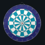 Dart Board: Weiß, Aquamarin und Marine blau Dartscheibe<br><div class="desc">Weiße,  Aquamarine und dunkelblaue Dart Brettspiele inklusive 6 Messingdarts</div>