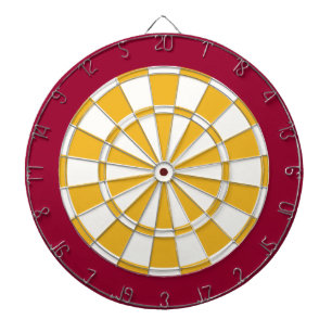 Dart Board: Weiß, Gold und Maron Dartscheibe