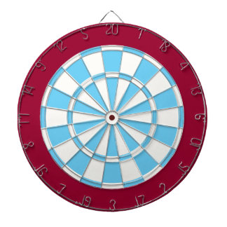 Dart Board: Weiß, hellblau und Maron Dartscheibe