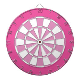Dart Board: Weiß, leicht rosa und dunkelrosa Dar Dartscheibe