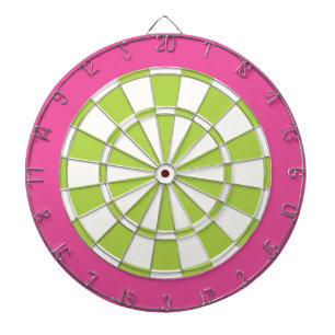 Dart Board: weiß, Limon und rosa Dartscheibe