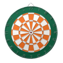 Dart Board: Weiß, orange und dunkelgrün Dartscheibe