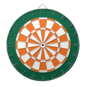 Dart Board: Weiß, orange und dunkelgrün Dartscheibe
