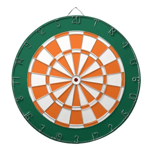 Dart Board: Weiß, orange und dunkelgrün Dartscheibe (vorne)