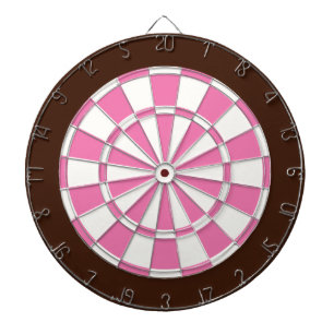 Dart Board: weiß, rosa und braun Dartscheibe