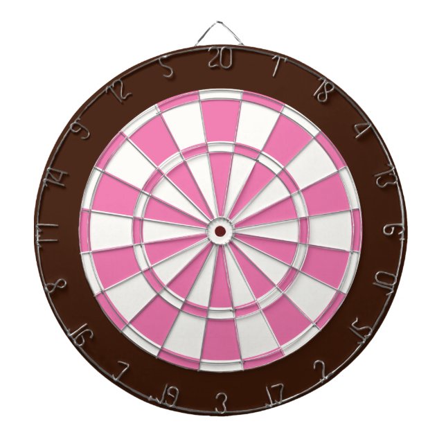 Dart Board: weiß, rosa und braun Dartscheibe (vorne)
