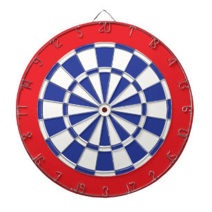 Dart Board: Weiß, Royal Blue und Rot Dartscheibe