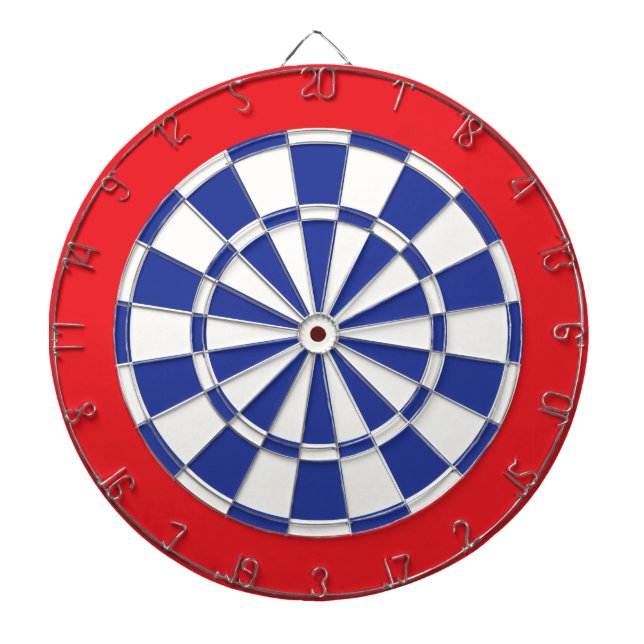 Dart Board: Weiß, Royal Blue und Rot Dartscheibe (vorne)
