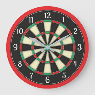 Dart-Brett-Stil-Mancave Große Wanduhr