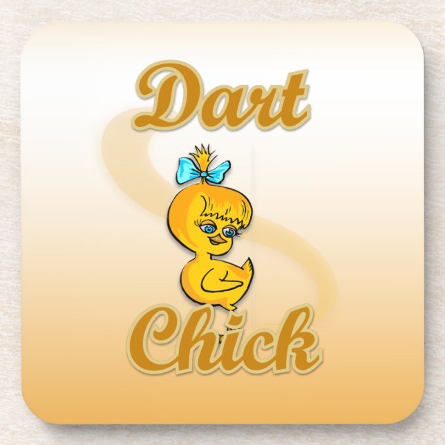 Dart Chick Getränkeuntersetzer (Vorderseite)