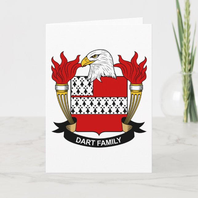 Dart Family Crest Karte (Vorderseite)