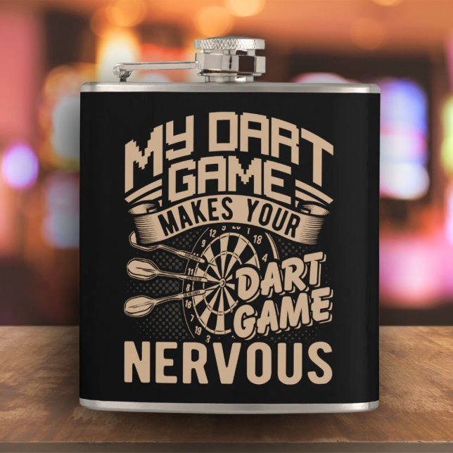 Dart Game Flex Vinyl Wrapped Flask 6 oz. Flachmann (Von Creator hochgeladen)