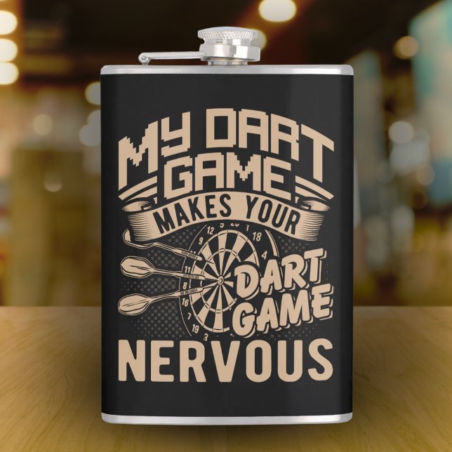 Dart Game Flex Vinyl Wrapped Flask 8 oz. Flachmann (Von Creator hochgeladen)