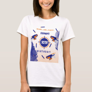 Dart Gun Battle War Boys Birthday Party Mama T-Shirt