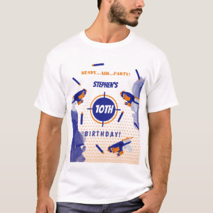 Dart Gun Battle War Boys Birthday Party Vater T-Shirt