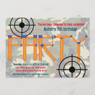Dart Party Birthday Einladung