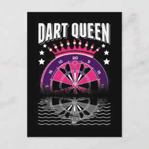 Dart Queen Arrow Triple Dartboard 180 Funny Darts Postkarte