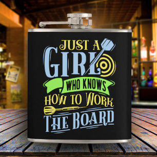 Dart Queen Vinyl Wrapped Flask 6 oz. Flachmann