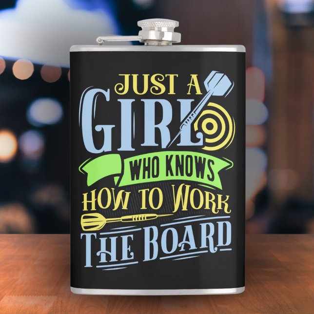 Dart Queen Vinyl Wrapped Flask 8 oz. Flachmann (Von Creator hochgeladen)
