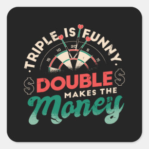 DART QUOTE QUADRATISCHER AUFKLEBER