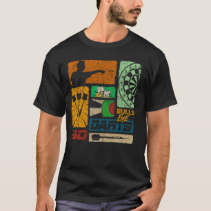 Dart Retro 80er 90er Vintage Dartboard Herren Dart T-Shirt