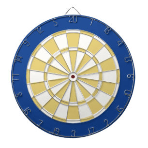 Dart-Scheibe: Weiß, Altgold und Blau Dartscheibe