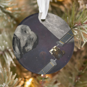 Dart Spacecraft und Liciacube vor der Einwirkung Ornament