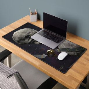 Dart Spacecraft und Liciacube vor der Einwirkung Schreibtischunterlage