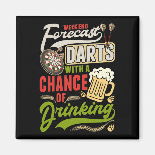 Dart Throwing Dartboard 180 Darts and Bier Magnet