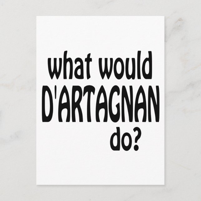 D'Artagnan Postkarte (Vorderseite)