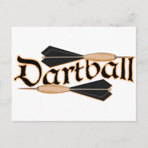 Dartball Darts Postkarte