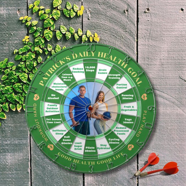 Dartboard - Anpassbare Foto- und Gesundheitsentsch Dartscheibe (This is a dartboard and also your health assistant for developing good daily health habit.   )