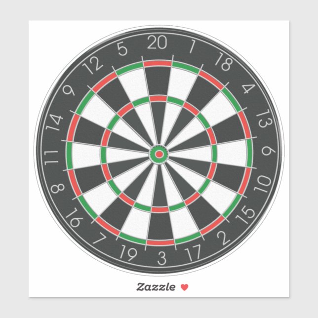 Dartboard Aufkleber (Blatt)