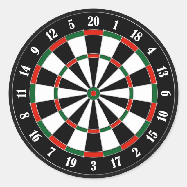 Dartboard-Aufkleber Runder Aufkleber (Vorderseite)