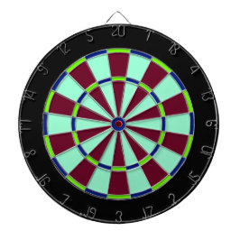 Dartboard aus blau, gelb, rot und weiß dartscheibe
