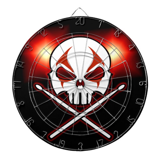 Dartboard aus Schwermetall, Cool Rock & Roll Dartscheibe (vorne)