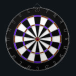 Dartboard aus weißem, schwarzem, braunem und blaue dartscheibe<br><div class="desc">Ein weißes,  schwarzes,  braunes und blaues Metallkäfig-Dartboard mit schwarzen Zahlen sorgen für stundenlangen Spaß in der Höhle. Das kann aber für jeden in der Familie genutzt werden. Die Farben Rot,  Braun,  Blau,  Gold und vieles mehr sind in majestätischen Farben gehalten.</div>