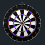 Dartboard aus weißem, schwarzem, braunem und blaue dartscheibe<br><div class="desc">Ein weißes,  schwarzes,  braunes und blaues Metallkäfig-Dartboard mit schwarzen Zahlen sorgen für stundenlangen Spaß in der Höhle. Das kann aber für jeden in der Familie genutzt werden. Die Farben Rot,  Braun,  Blau,  Gold und vieles mehr sind in majestätischen Farben gehalten.</div>