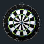 Dartboard aus weißem, schwarzem, gelbem und blauem dartscheibe<br><div class="desc">Ein weißes,  schwarzes,  gelbes und blaues Metallkäfig-Dartboard mit schwarzen Zahlen sorgen für stundenlangen Spaß in der Höhle Ihres Mannes. Das kann aber für jeden in der Familie genutzt werden. Die Farben Rot,  Braun,  Blau,  Gold und vieles mehr sind in majestätischen Farben gehalten.</div>
