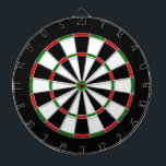 Dartboard aus weißem, schwarzem, rotem und grünem  dartscheibe<br><div class="desc">Ein schwarzes,  weißes,  rotes und grünes Metallkäfig-Dartboard mit schwarzen Zahlen gibt Ihrer Männerhöhle viel Spaß. Das kann aber für jeden in der Familie genutzt werden. Die Farben Rot,  Braun,  Blau,  Gold und vieles mehr sind in majestätischen Farben gehalten.</div>